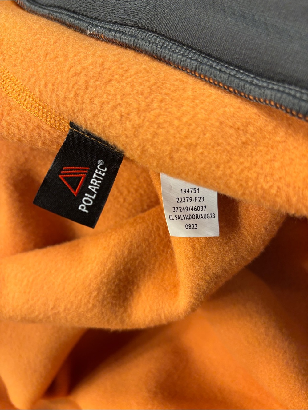 REI Cooperative Polartec Fleece retro full zip, orange, M - Picture 10 of 11